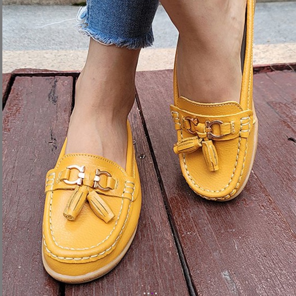 🌻🌻🌻 Leather Loafer Slide 🌻🌻🌻